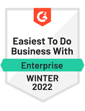 G2 Winter 2022 - Easiest to do business with 